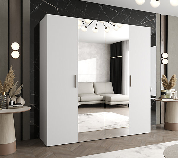 Armoire Bari 2 a portes battantes H. 202 x L.200 x P. 52, 4 portes