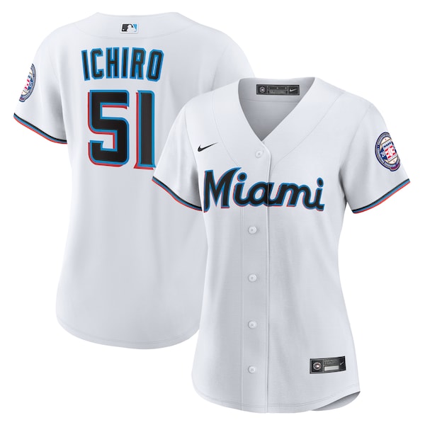 Ichiro Suzuki Miami Marlins Nike Women's 2025 Baseball Hall of Fame Replica Jersey - White