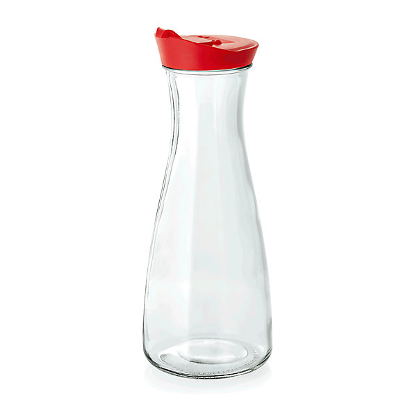Carafe en Verre trempé 1litre rouge H 260 mm 100 mm - Was Germany
