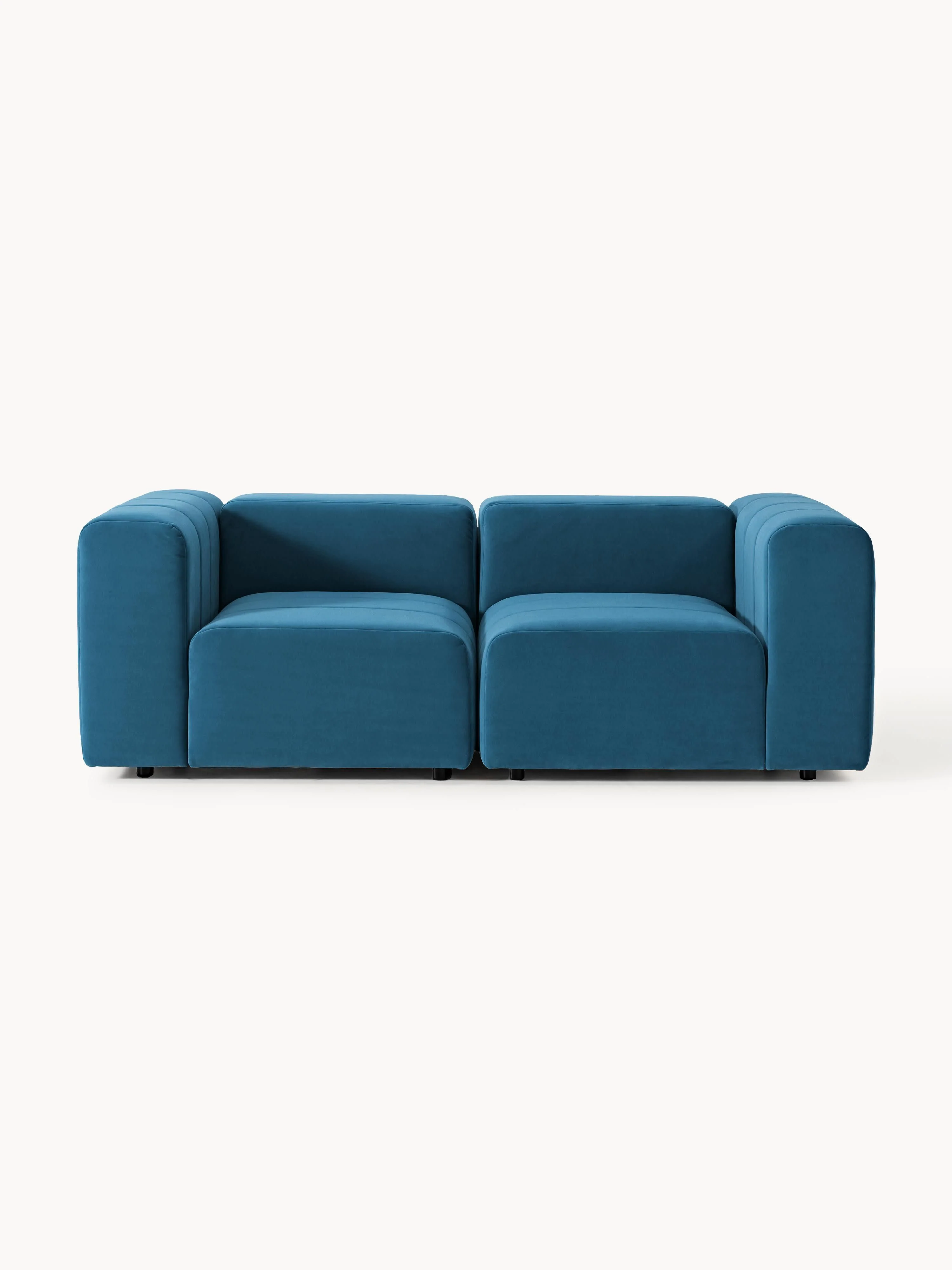 Modulares Samt-Sofa Lena (3-Sitzer)