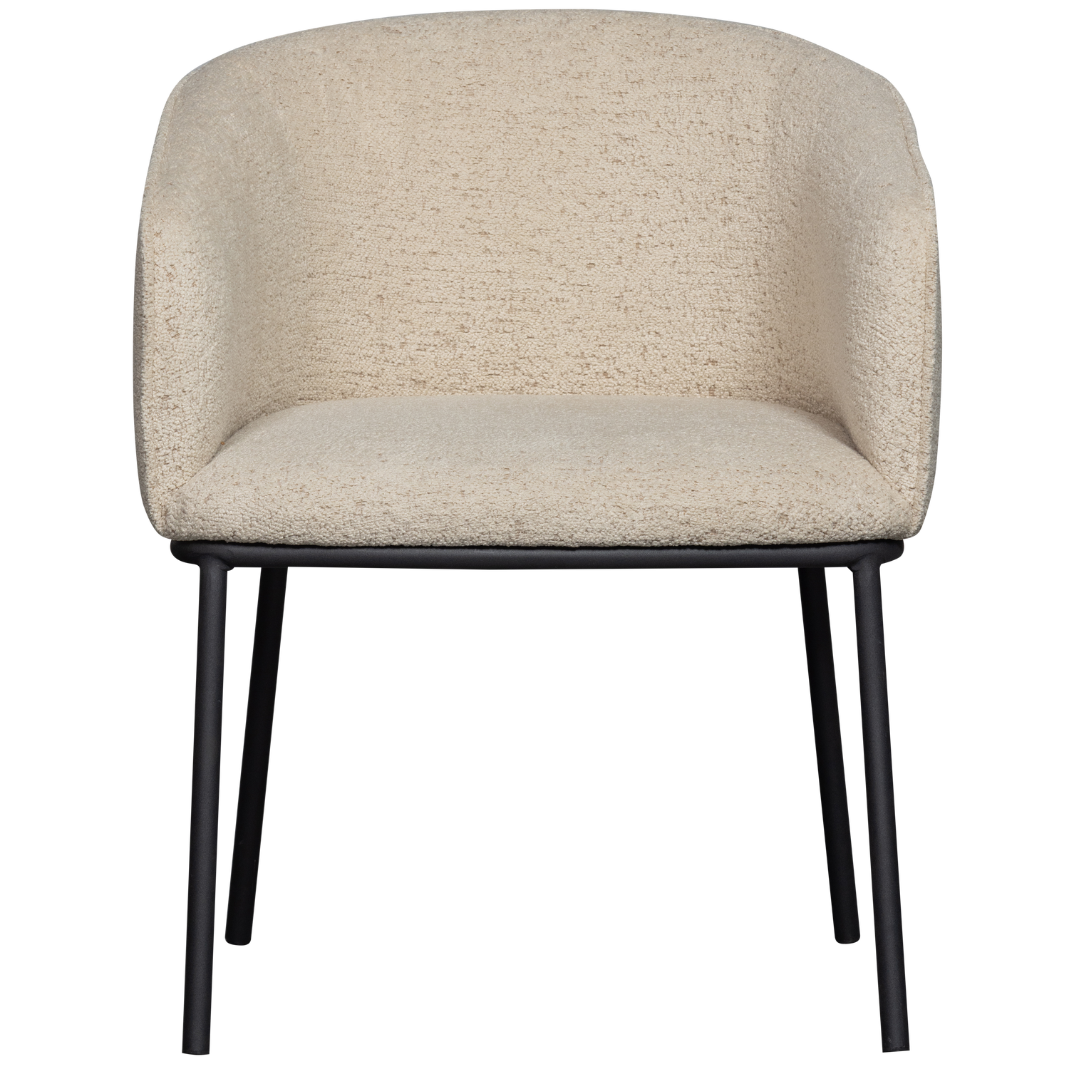 WOOOD eetkamerstoel Leon - Bouclé - Naturel Melange - 77x61x63