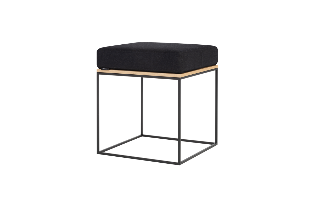 noo.ma FEO Poef - Oak / Black Tie Wool