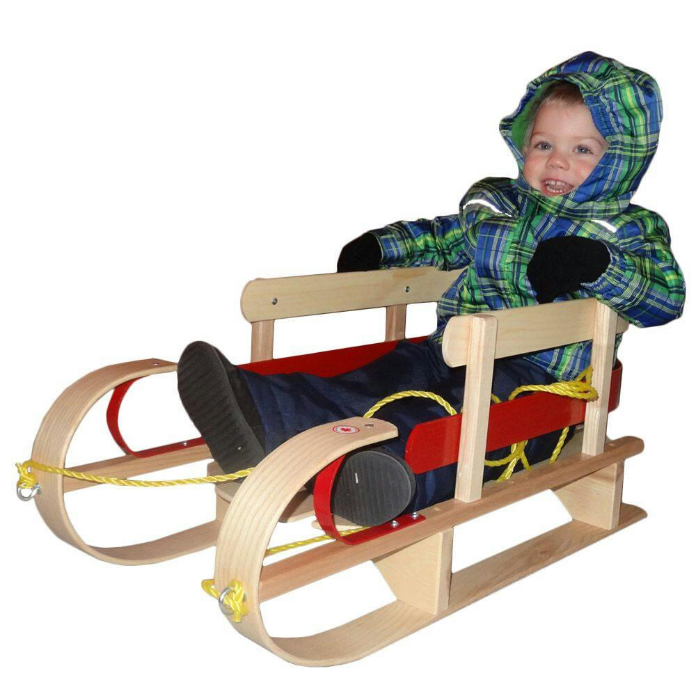 Kinder Baby & Kids' Traditional Vintage Style Wooden Winter Sleigh/Sled w/ Pull Rope