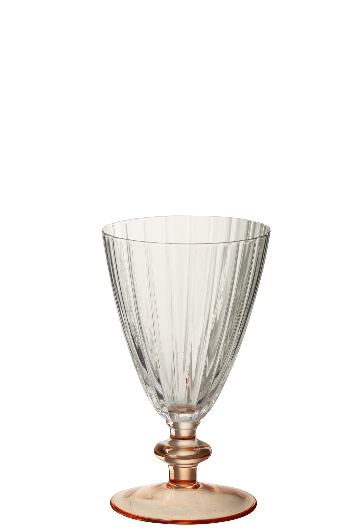 J-Line glas Gestreept - glas - transparant/zalmroze