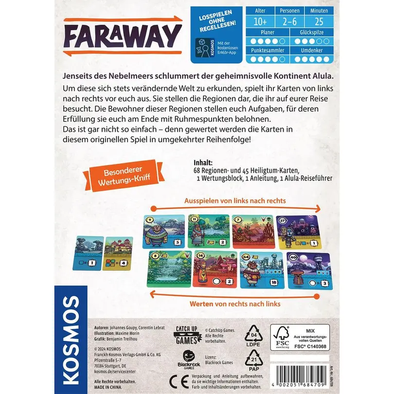 Kartenspiel Faraway