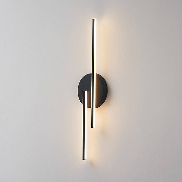 Applique noire LED aux lignes épurées 80 cm - Pia