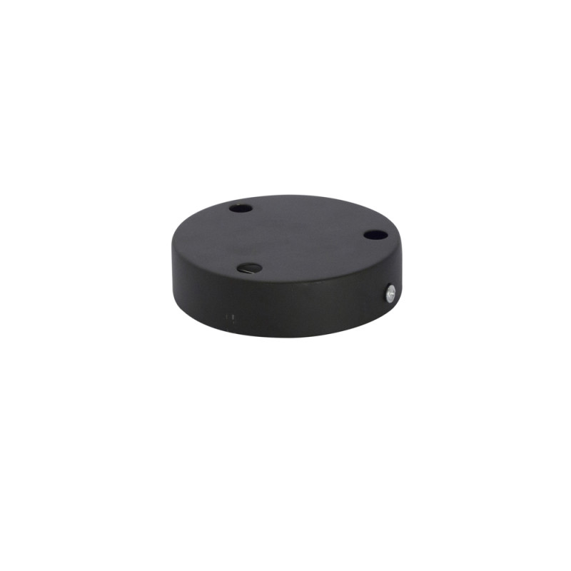 Pavillon décoratif en métal pour suspension 3 trous noir Ø 12 cm CHACON