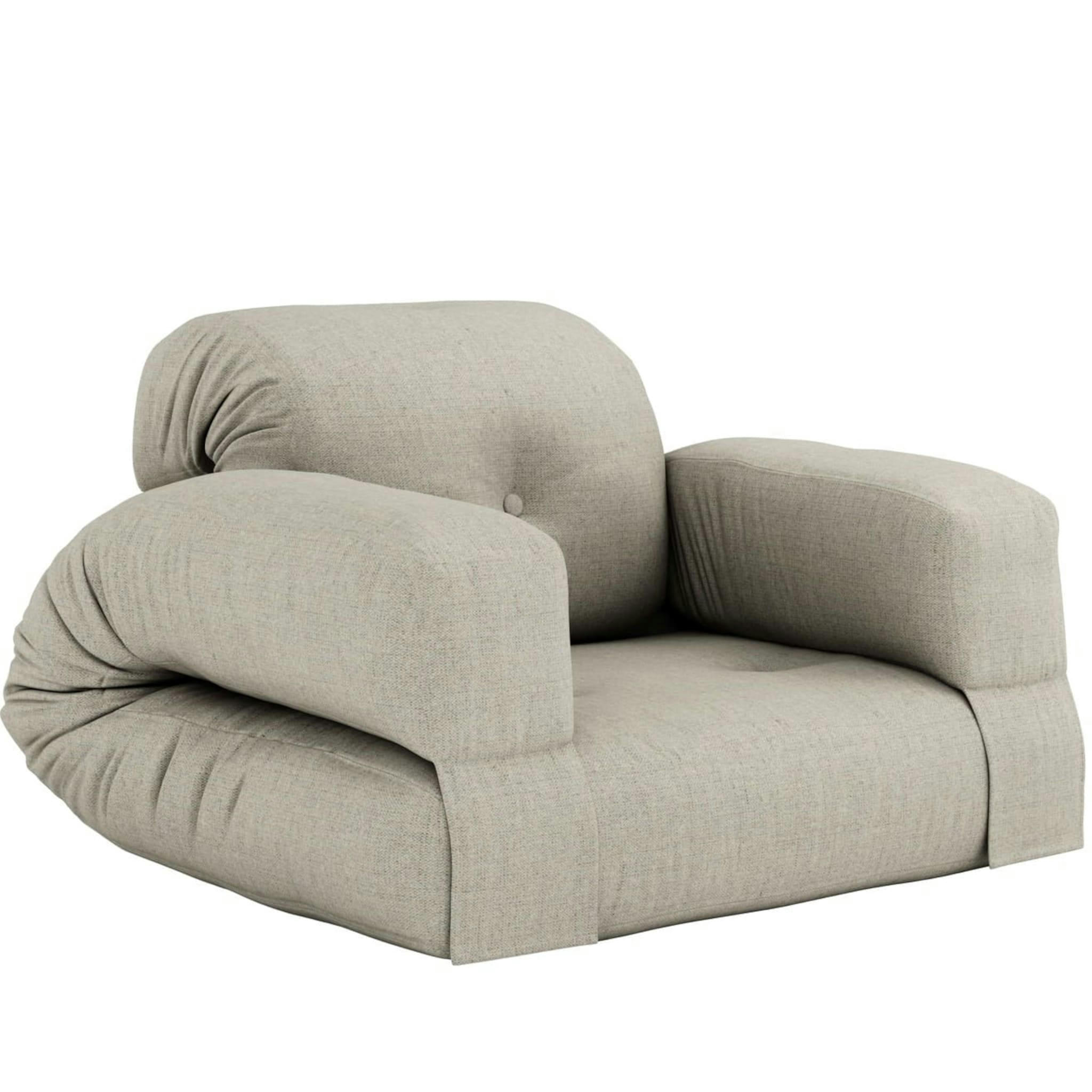 - Matelas 90x200 et fauteuil en futon beige 2 en 1