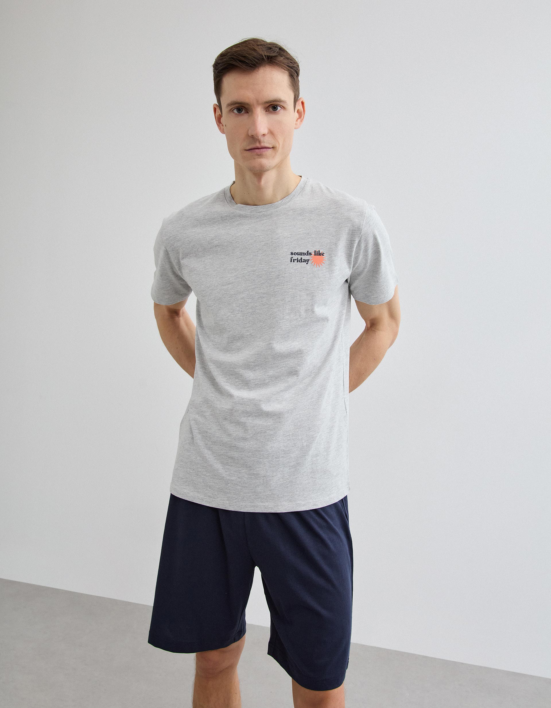 Pijama, Homem, Cinzento Claro