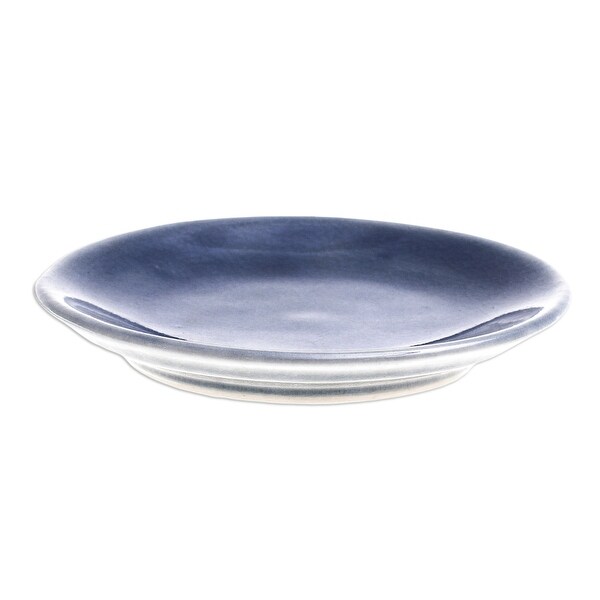 Novica Handmade Just Blue Small Celadon Ceramic Plate
