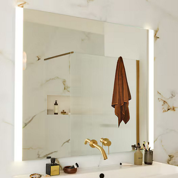 Miroir 2 trous JACOB DELAFON pour mitigeurs Grands Boulevards 80 cm
