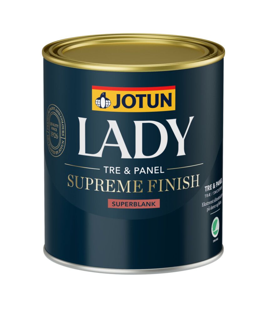 MALING JOTUN LADY SUPREME FINISH 80 SUPERBLANK HVIT-BASE 0,6