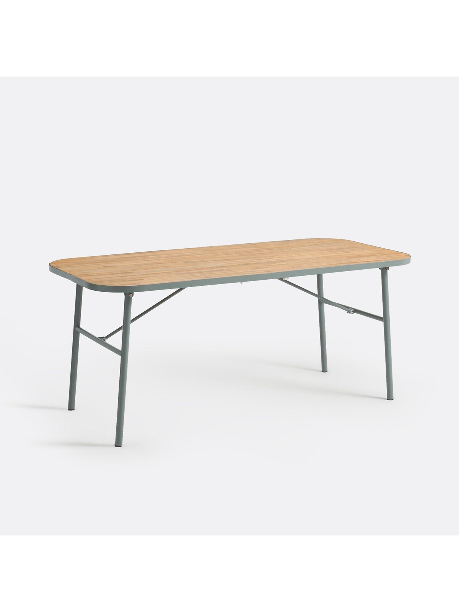 La Redoute Intérieurs Acacia Green Hanso Steel Garden Table