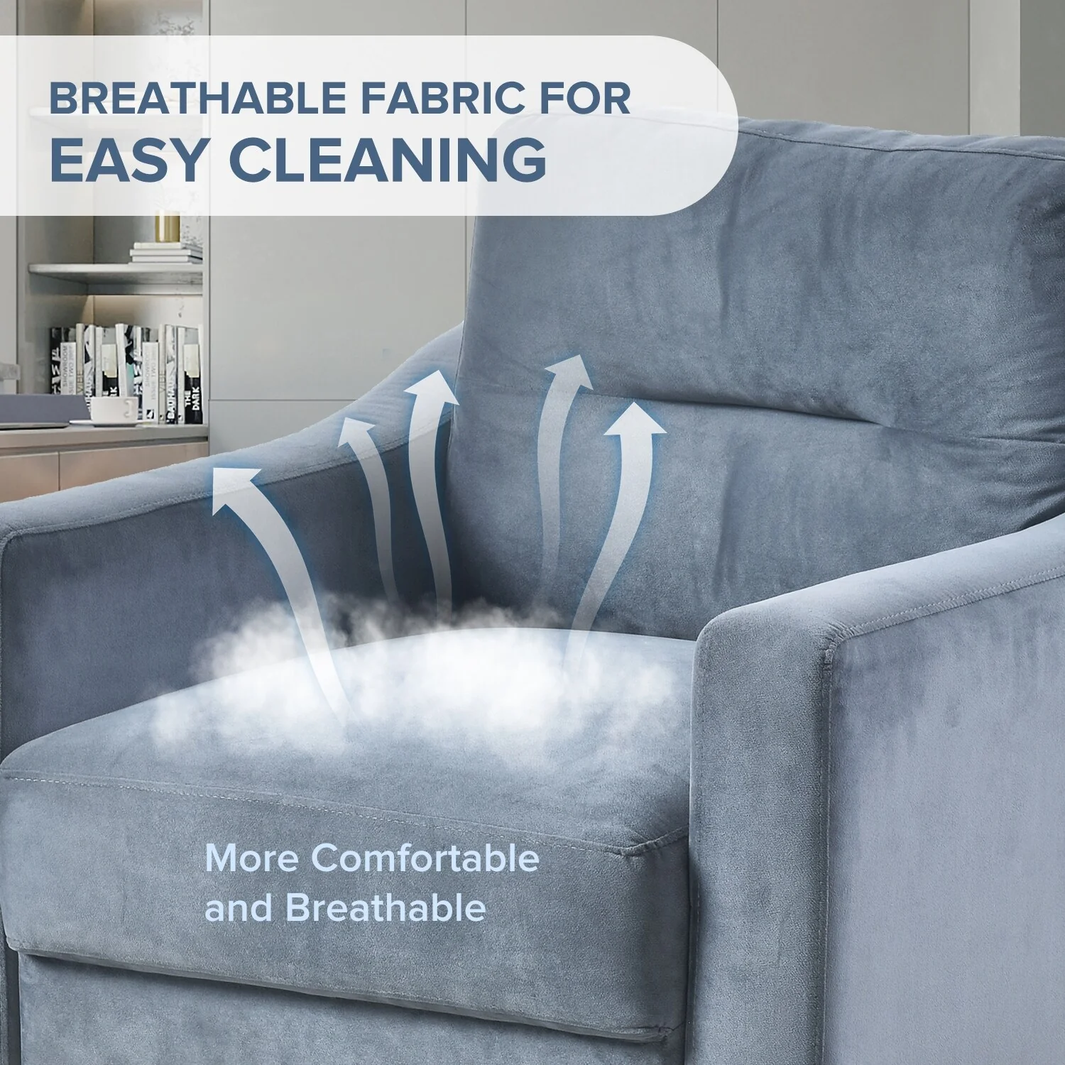 Velvet Upholstered Comfortable Sofa or Chair