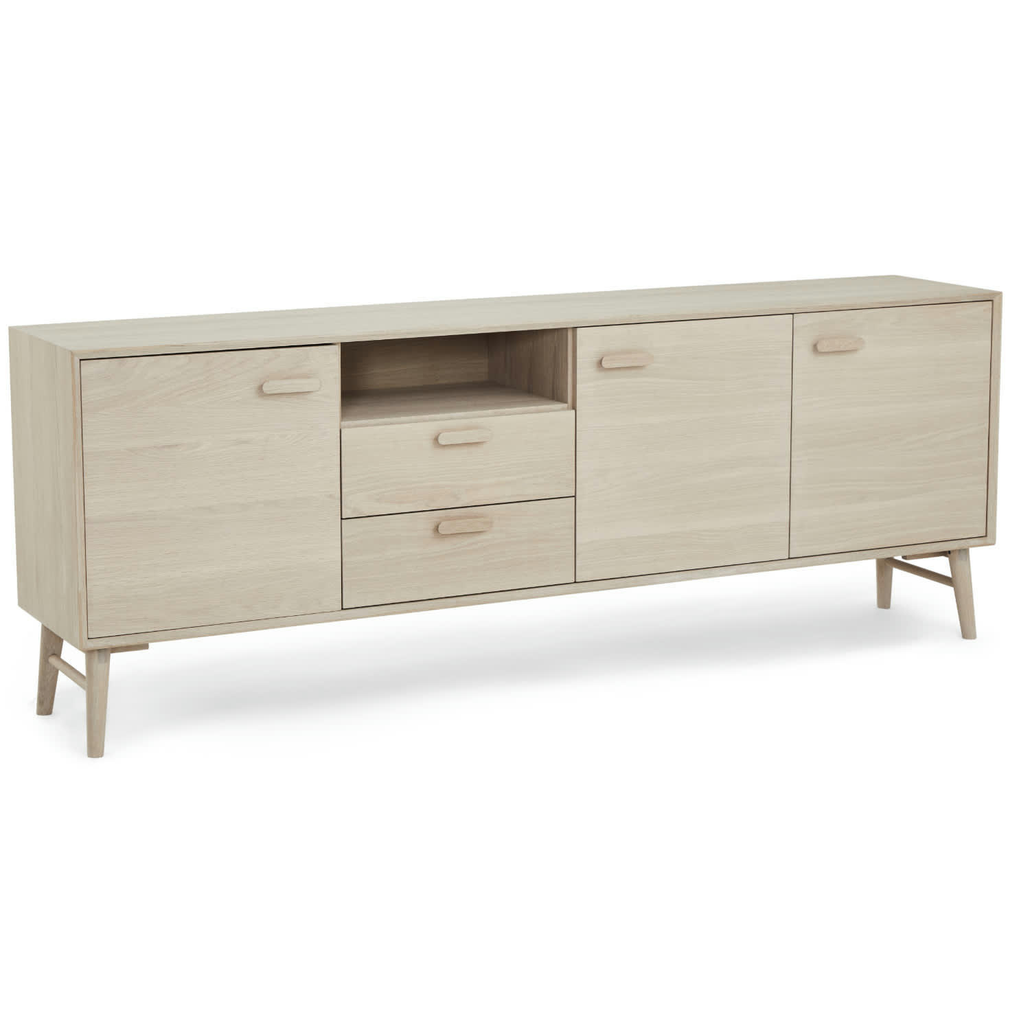 PORTO - Buffet 3 portes 2 tiroirs en chêne massif clair