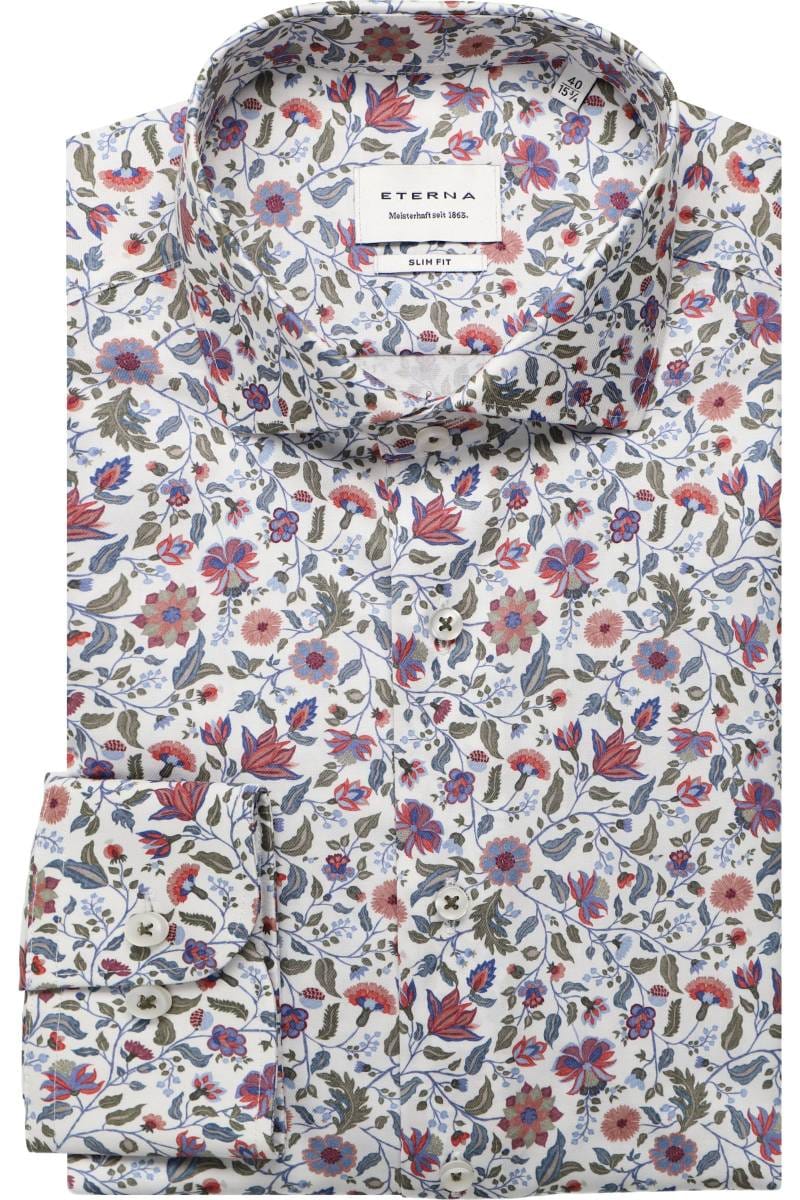 ETERNA Slim Fit Hemd flieder, Bedruckt