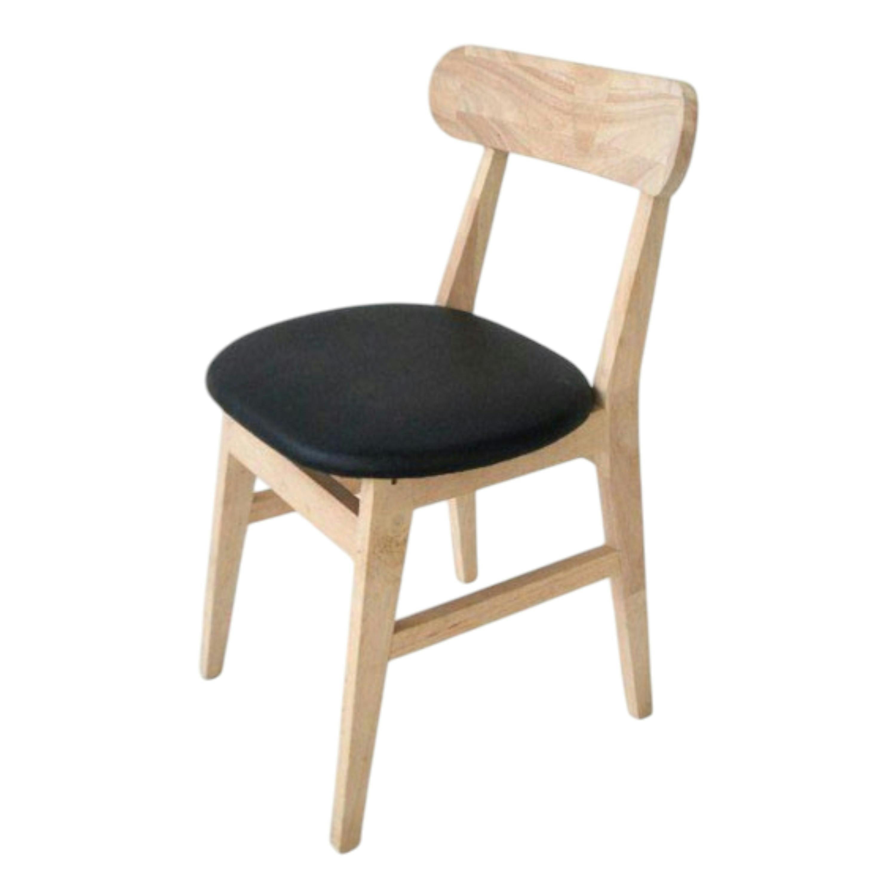 Chaise vintage carrée hévéa SIXTIES
