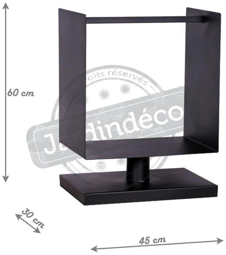 - Porte-bûches sur pied design 45 cm