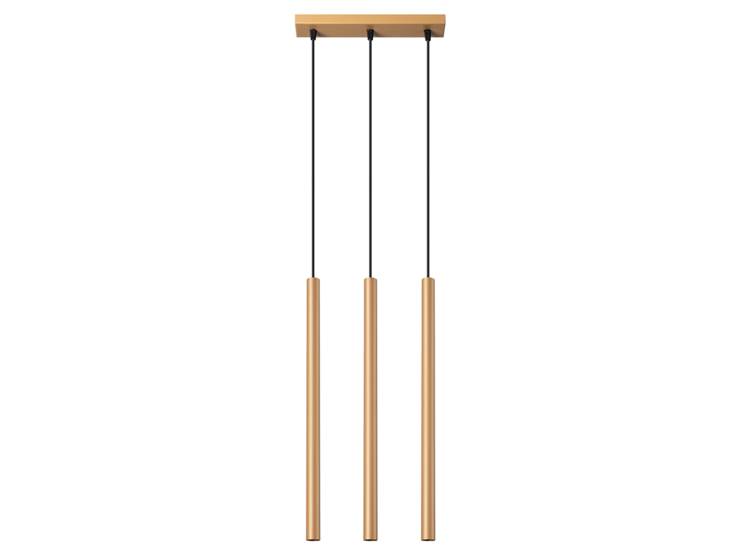 Lampa wisząca Pastelo 3-punktowa stalowa złota