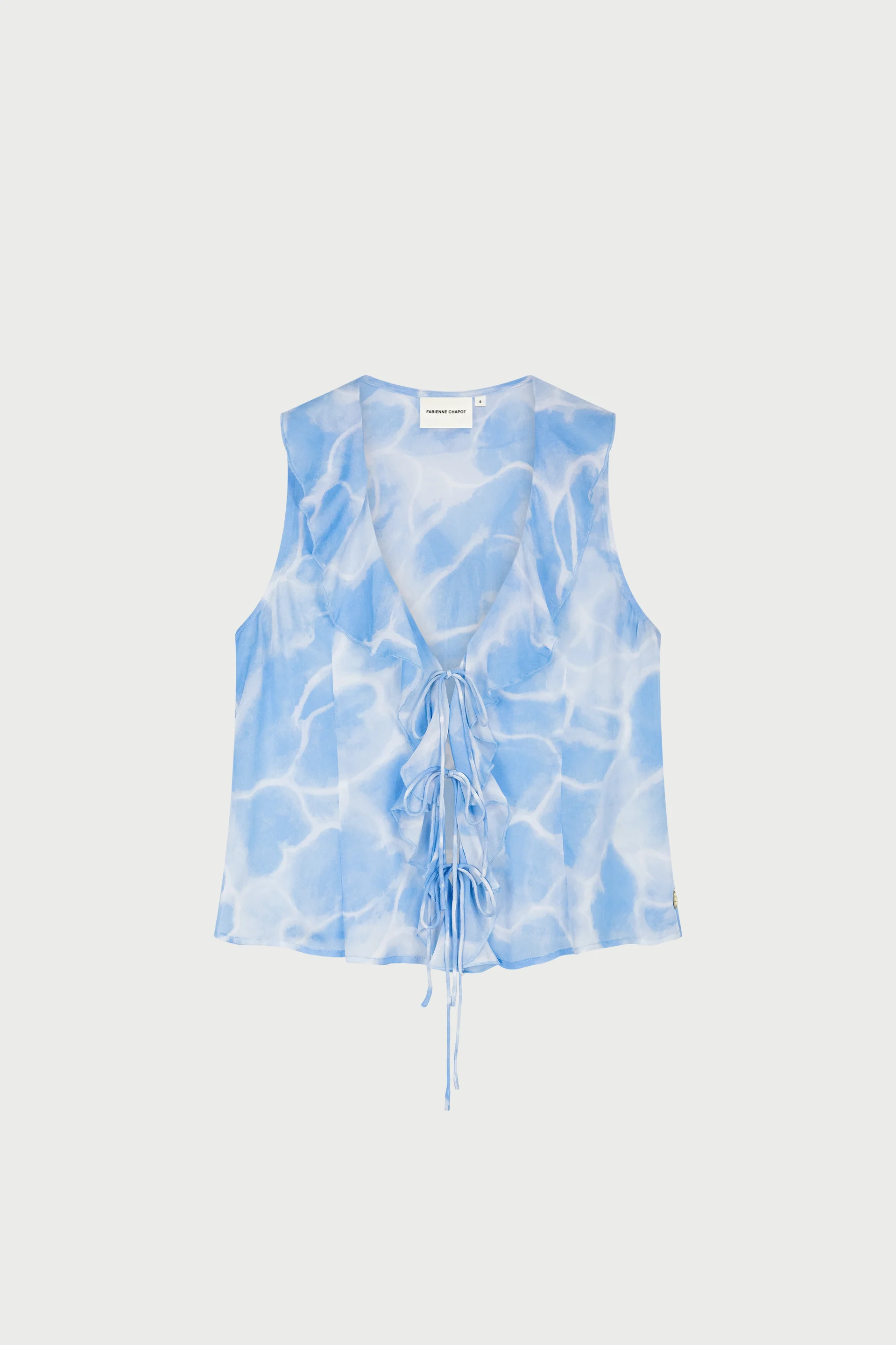 Brittany Top | Light Blue/Crispy White