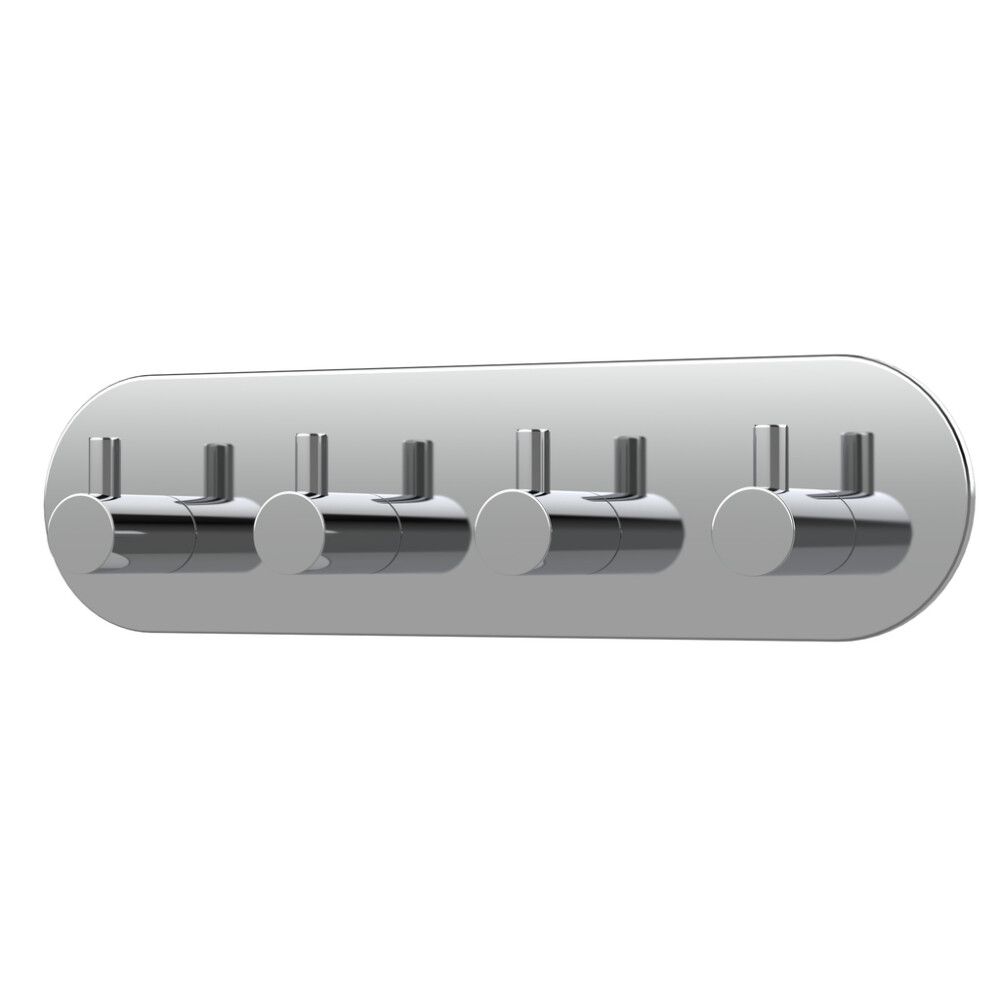 KROK SELVKLEBENDE OVAL 4-KROK BLANK KROM