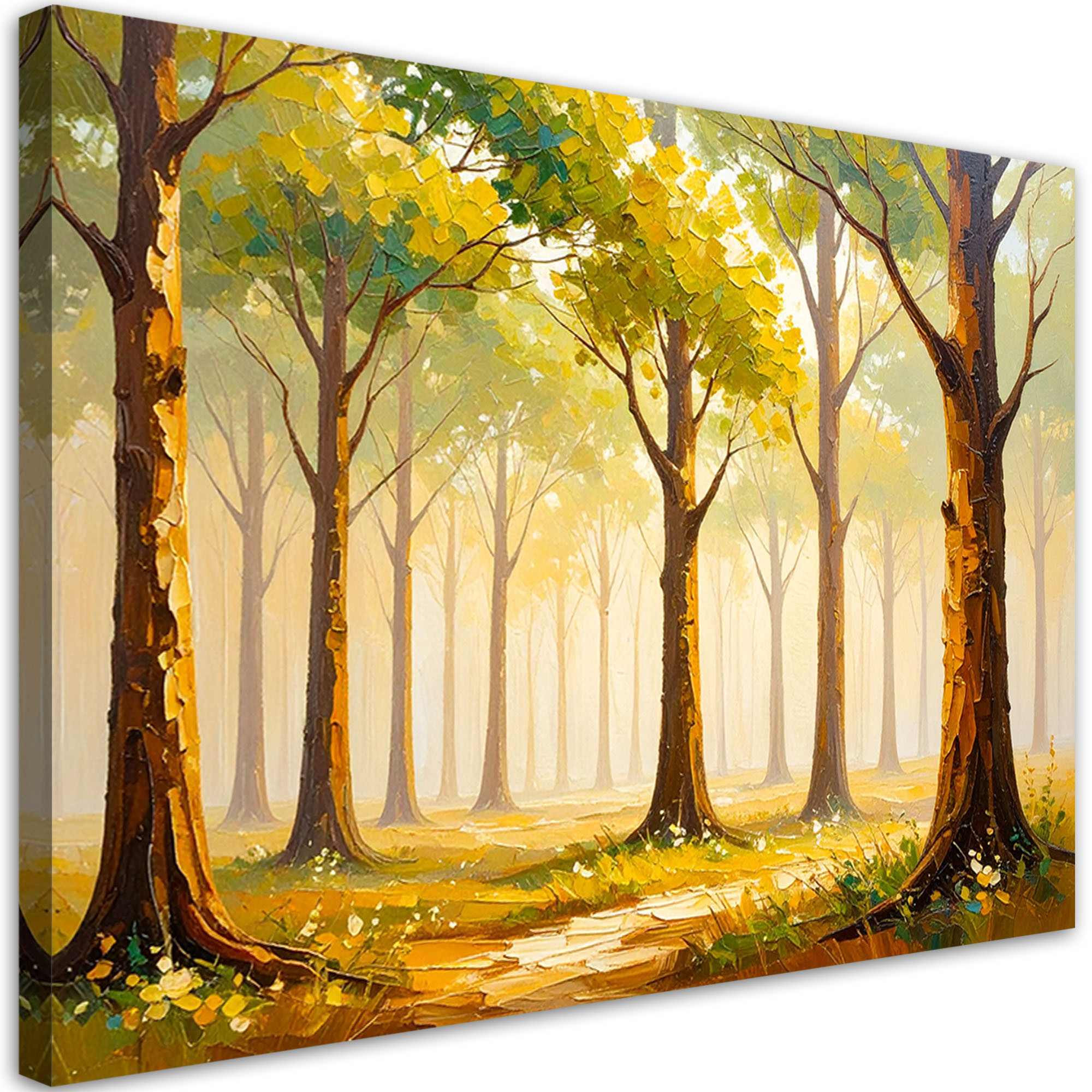 Obraz do salonu sypialni jadalni, Drzewa Pejzaż Las 30x20
