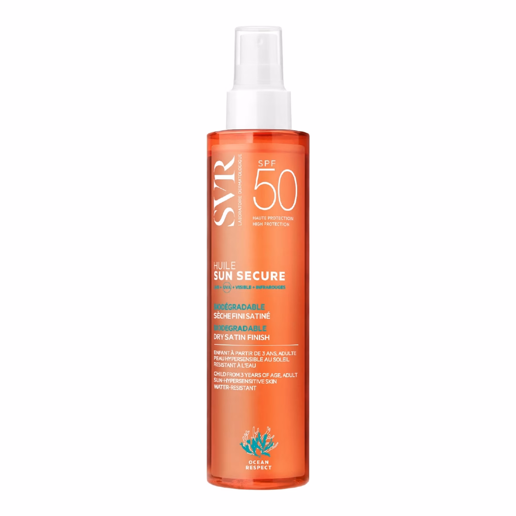 SUN SECURE HUILE SPF50Huile sèche fini satiné