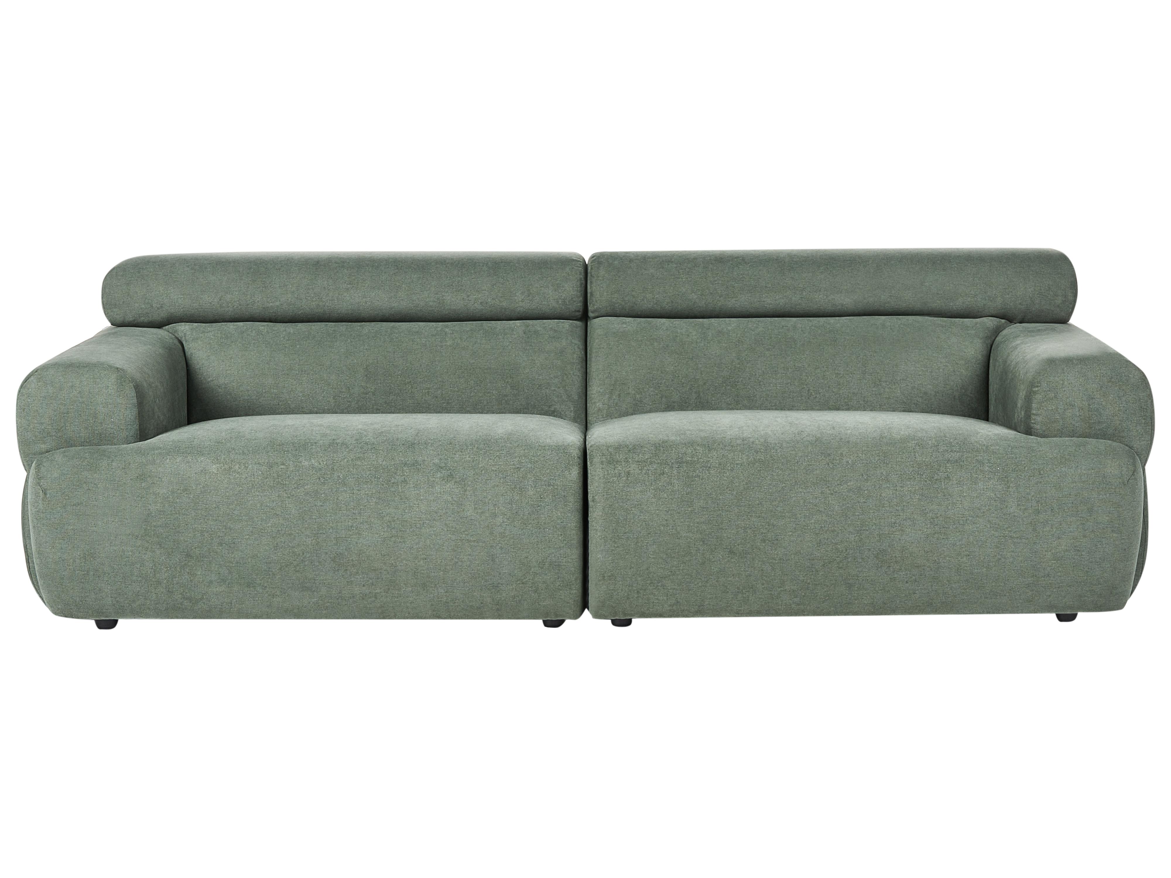 Sofa 3 Seater HOVDEN Fabric Green