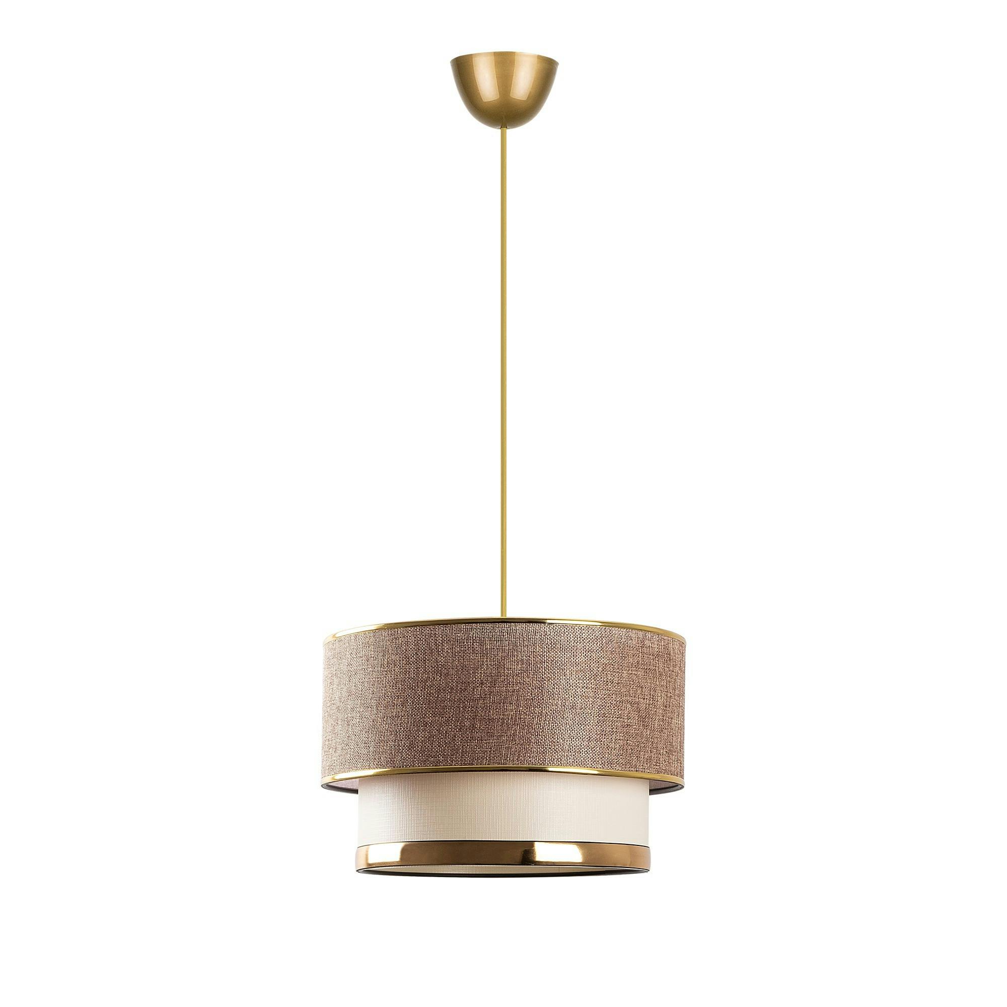 Suspension moderne en tissu - abat-jour bicolore ZURICH