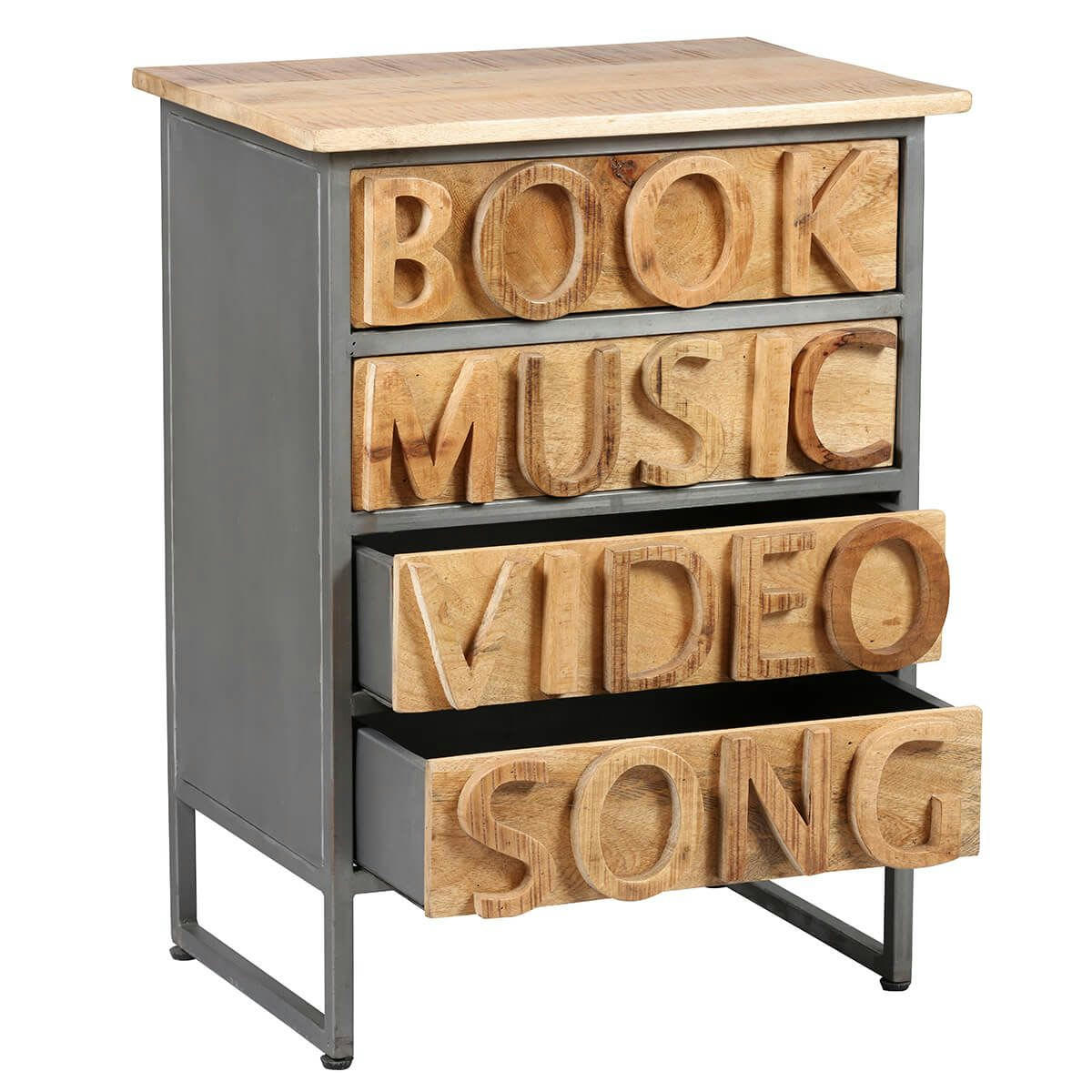 REPLAY - Meuble  de rangement 4 tiroirs aspect vieilli