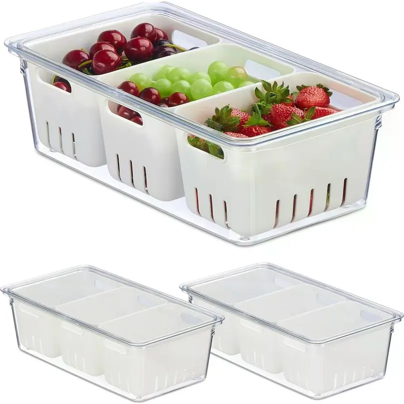 Behälter 3er-Set Kühlschrankorganizer
