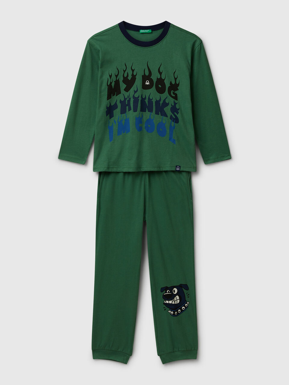 Cotton pyjamas with print