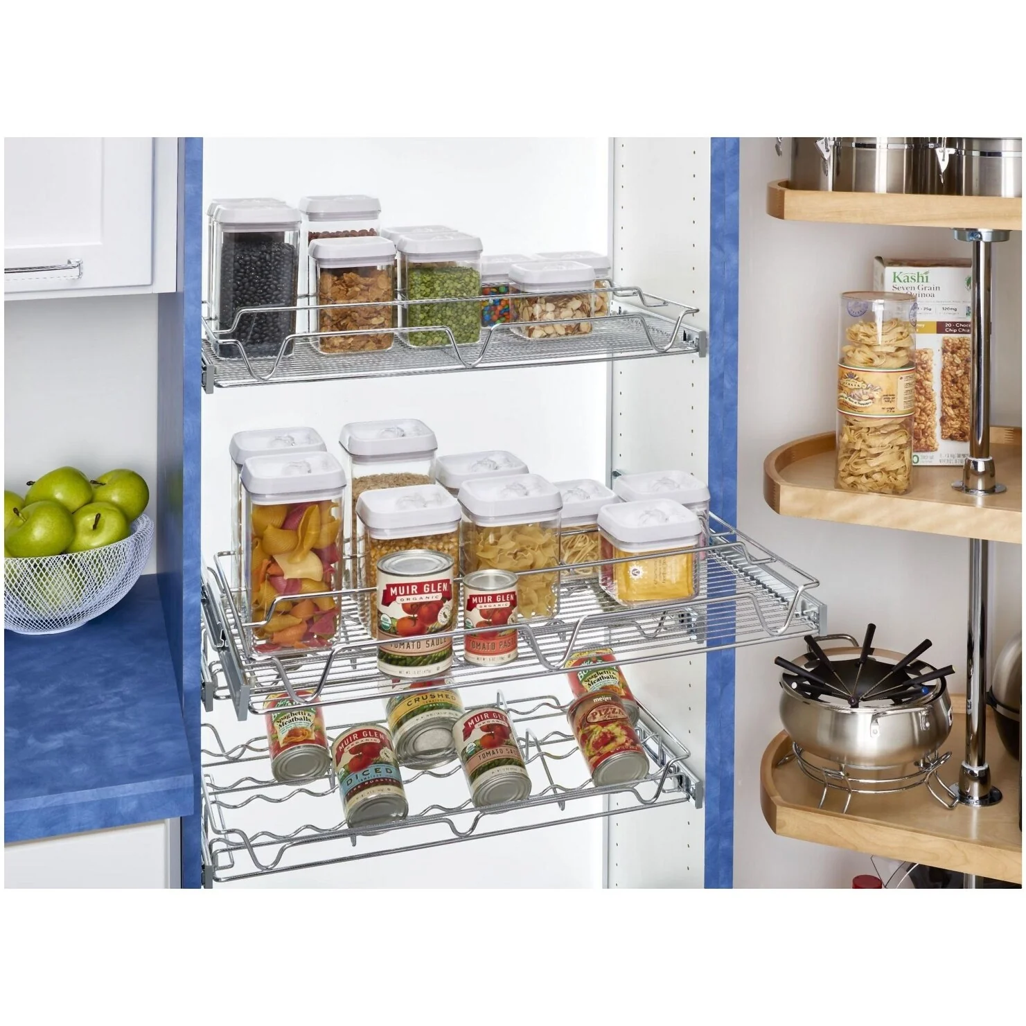 Rev-A-Shelf Set of 3 Clear Plastic Containers with Locking Lids