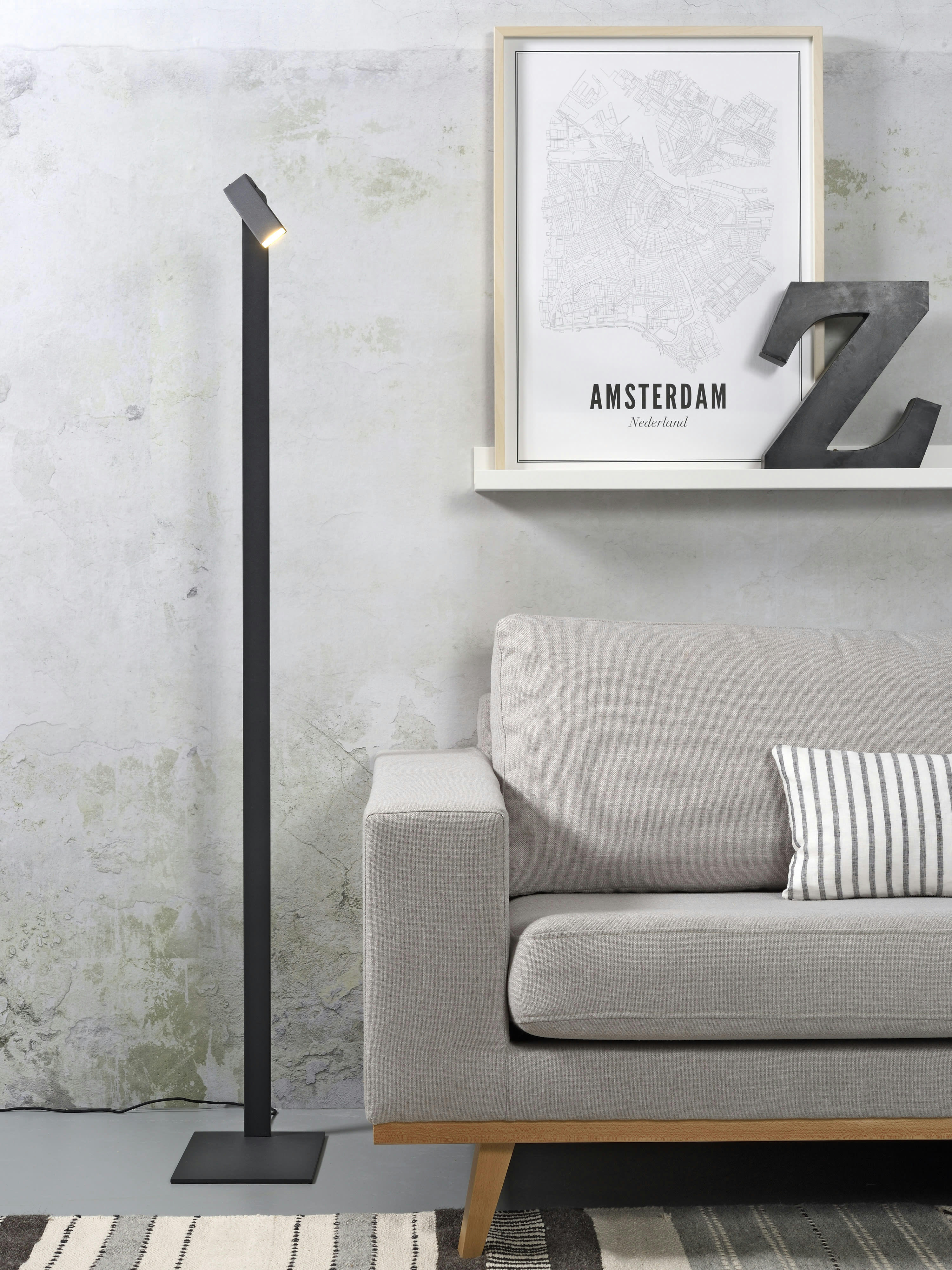 ZURICH - Lampadaire noir H142cm