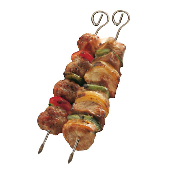 Lot de 4 brochettes en inox 21 cm Fackelmann BBQ Edition