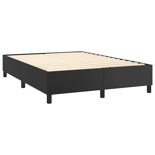 NNEVL Box Spring Bed Frame Black 152x203 cm Queen Faux Leather