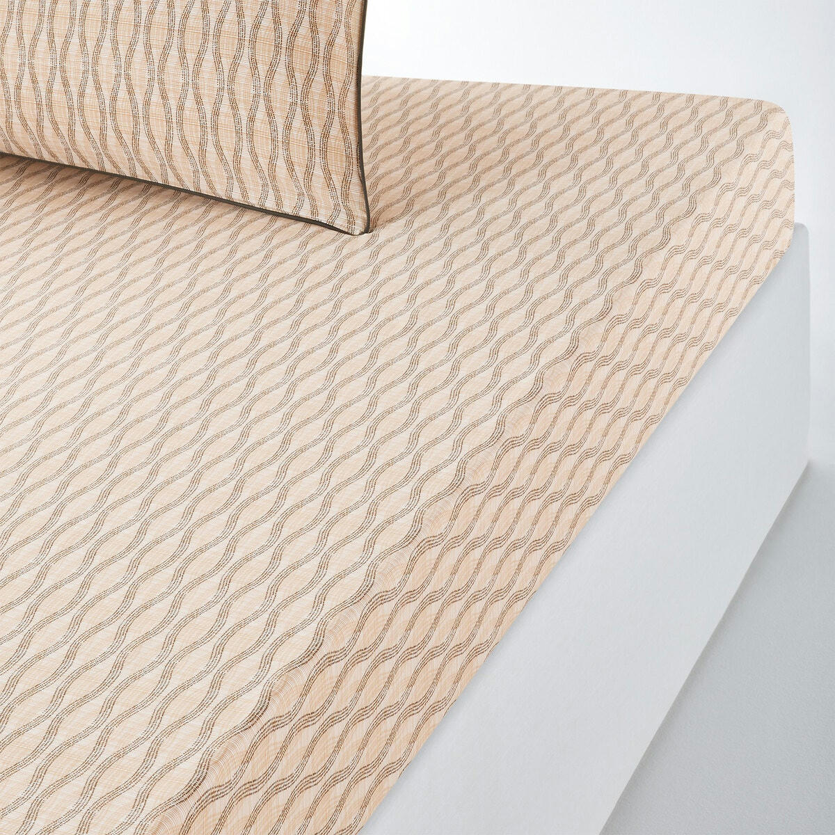Drap housse percale de coton bonnet 30 cm, Sonora