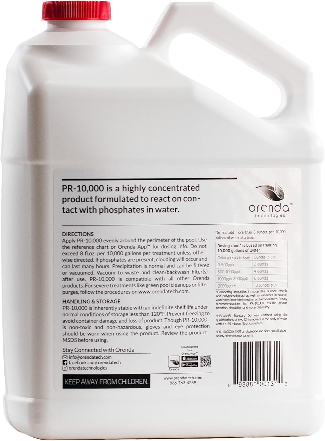 Orenda PR-10000-GAL Phosphate Remover Concentrate, 1-Gallon
