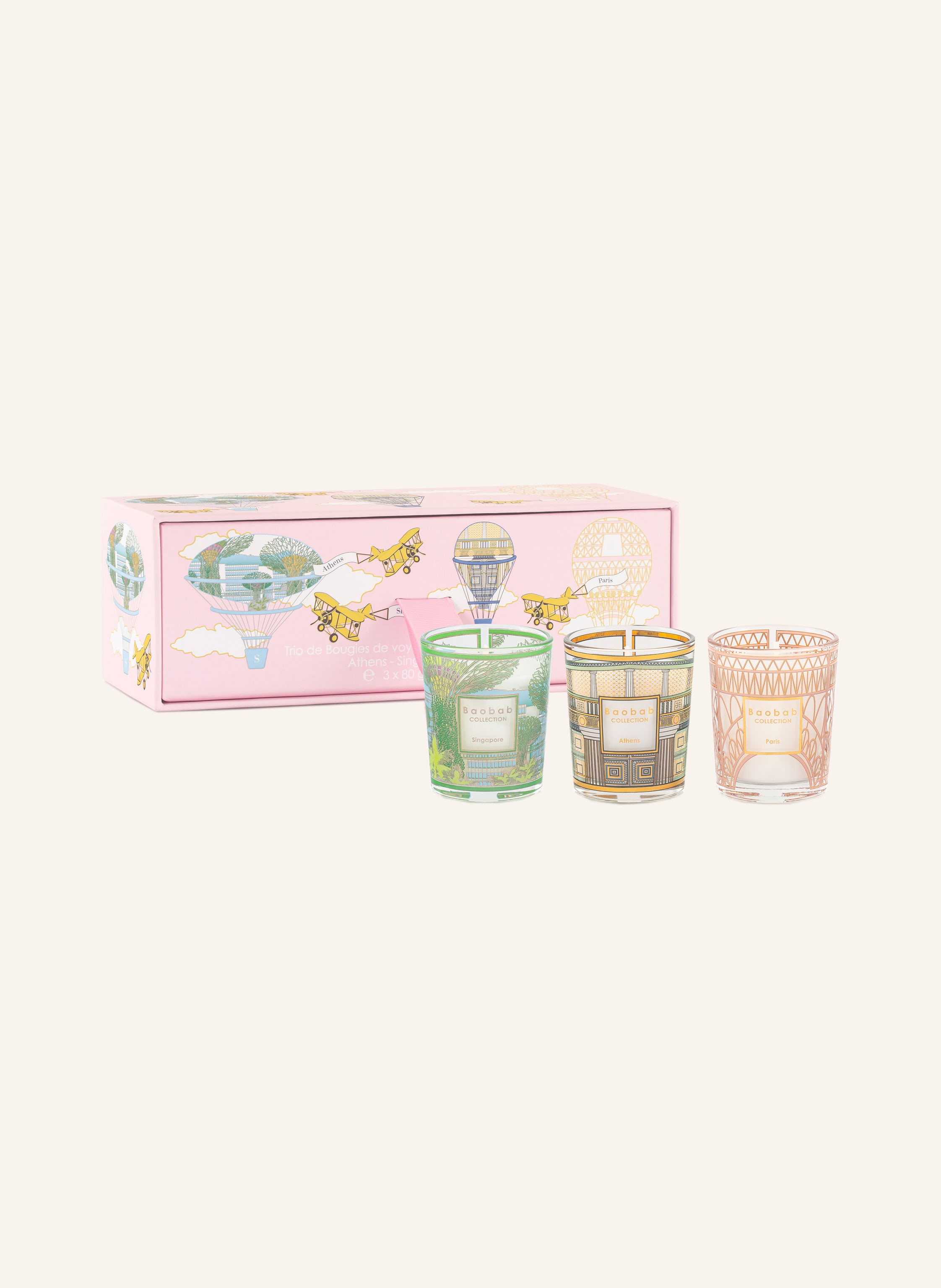 Baobab COLLECTION 3er-Set Duftkerzen TRIO TRAVEL mit Geschenkbox