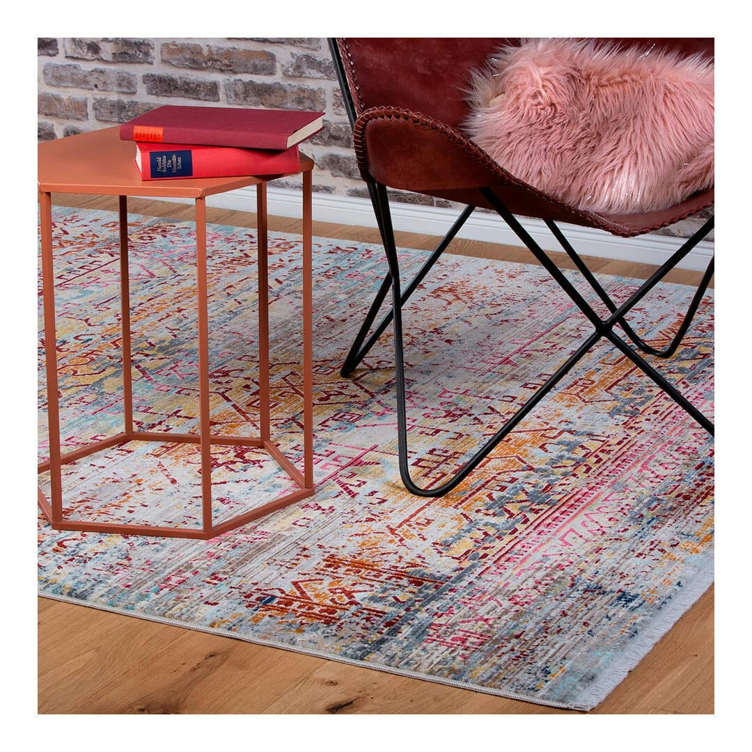 PARK - Tapis rayé vintage en polypropylène multicolore 120x170