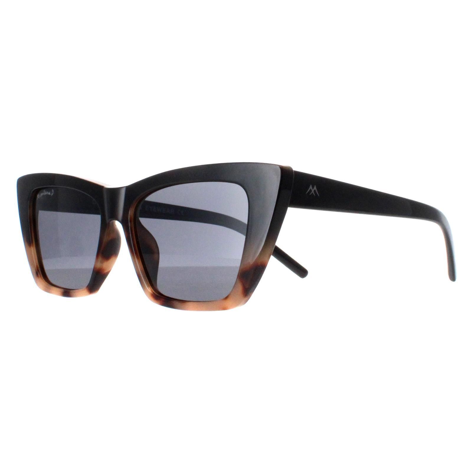 montana Cat Eye Shiny Black Smoke Polarized MP64