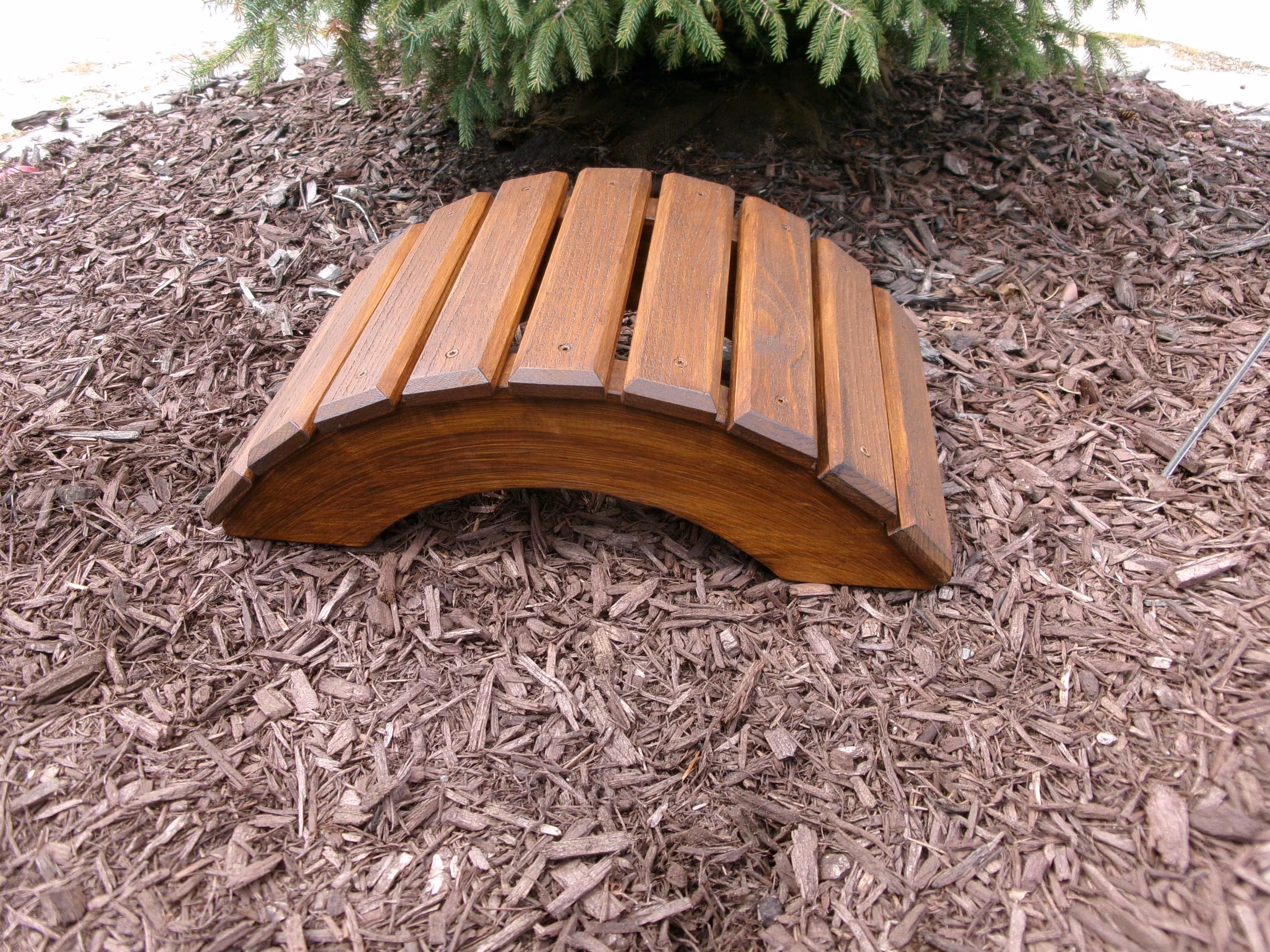 Exterior Miniature Arch Garden Flower Bed Landscape Bridge, Canyon Brown Finish ( 19 Inch )