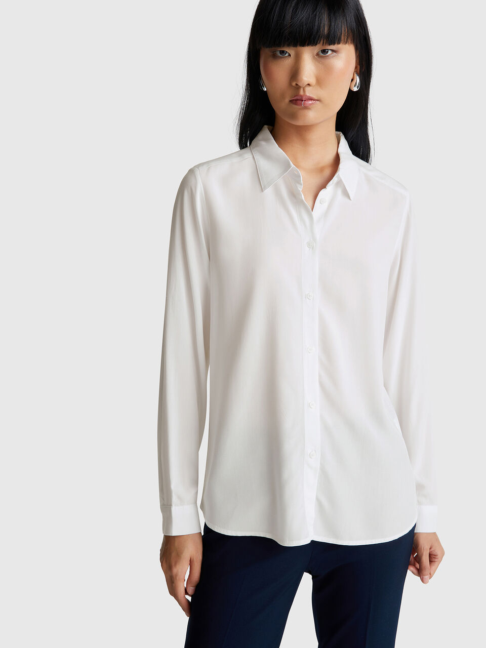 Regular fit shirt in viscose