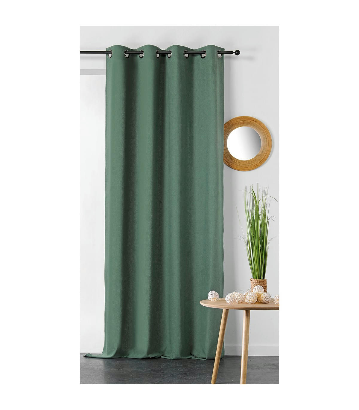 - Rideau en Chanvre 135x240cm - Taille: 135x240cm - Coloris: Vert foncé