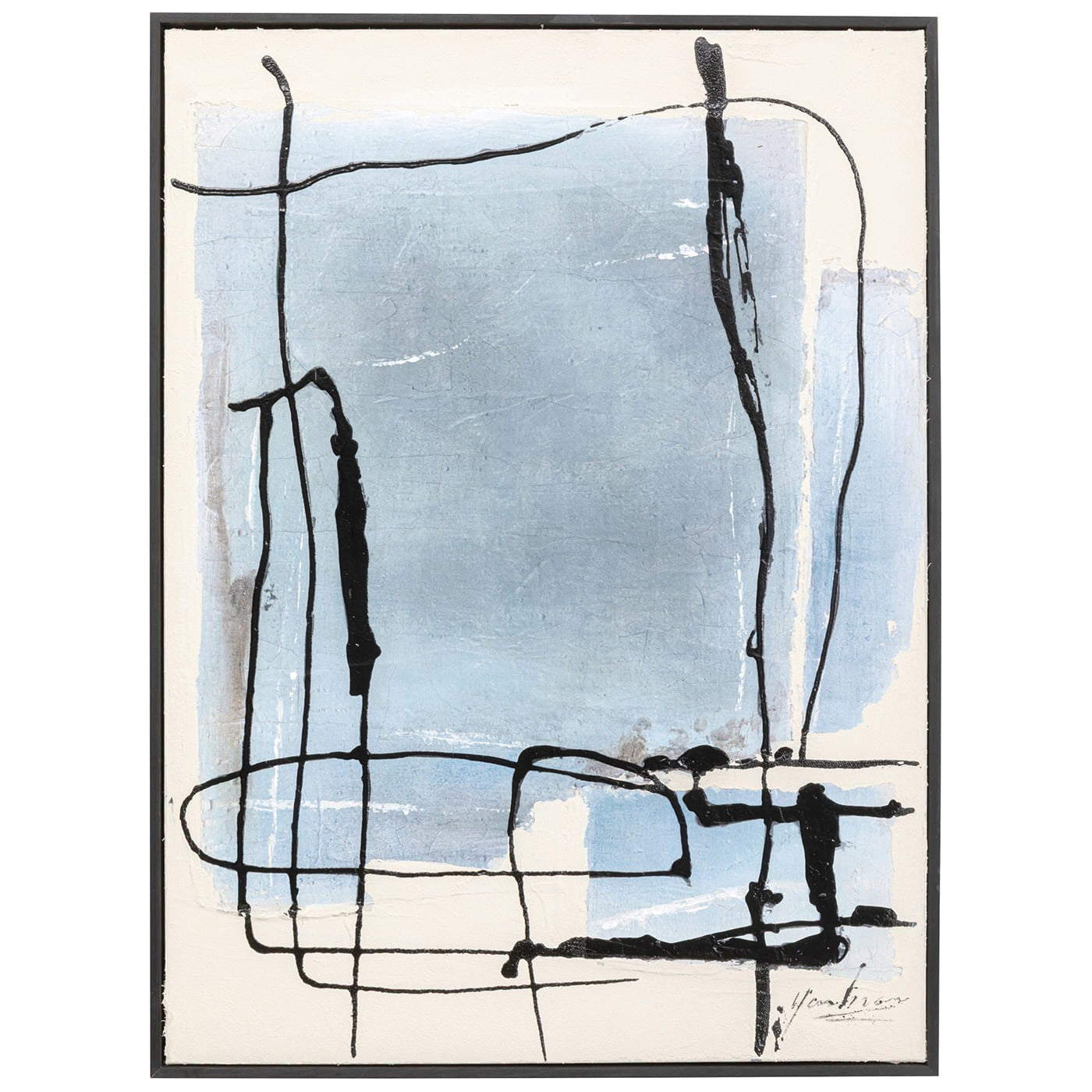 Kare Design Schilderij Frame Dust 55x75cm blauw
