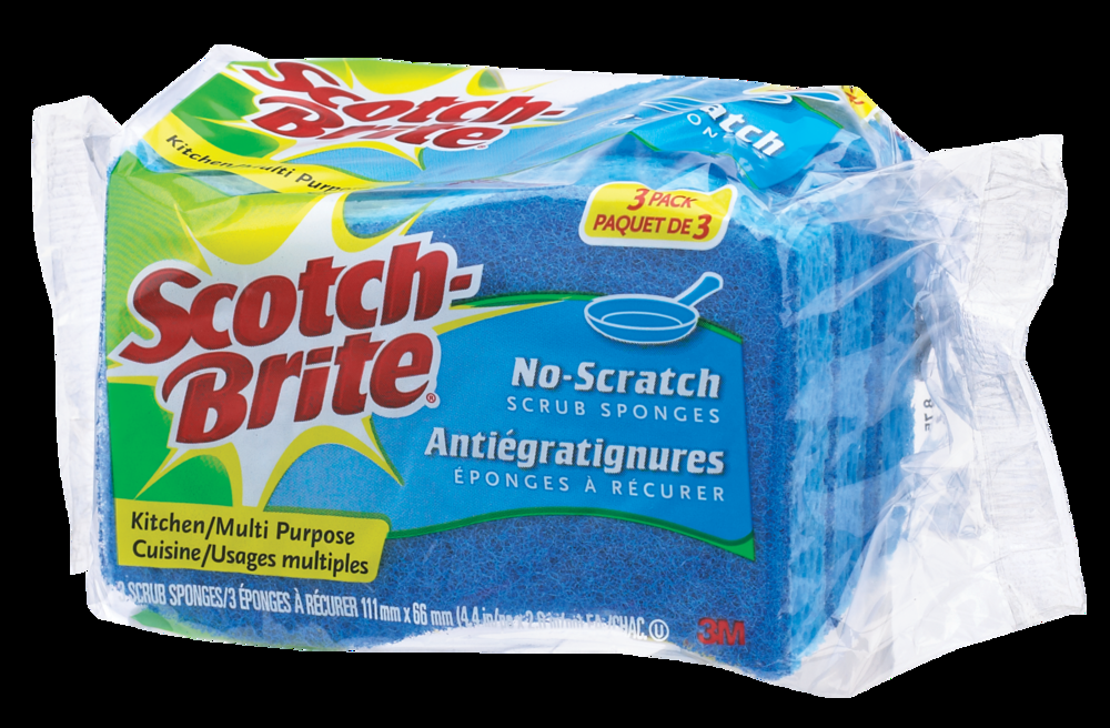 3M Scotch-Brite All-Purpose Non-Scratch Scrub Sponge, 3-pk