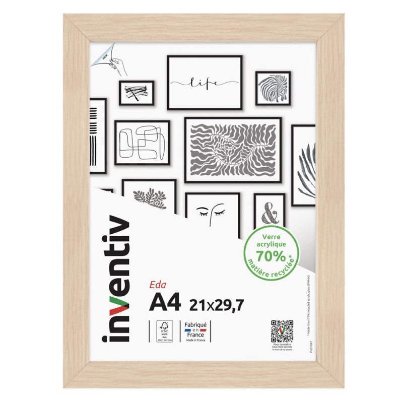 Cadre Eda naturel 20 x 30 cm INVENTIV