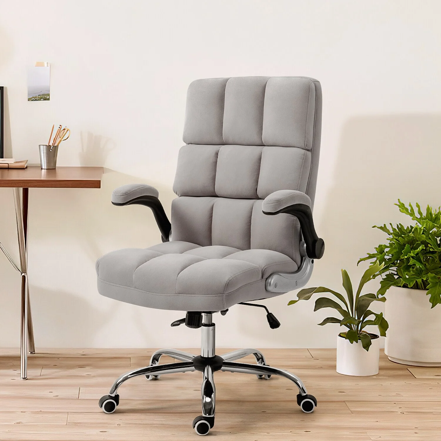 AVAWING Velvet Office Chair Executive Computer Desk Chair