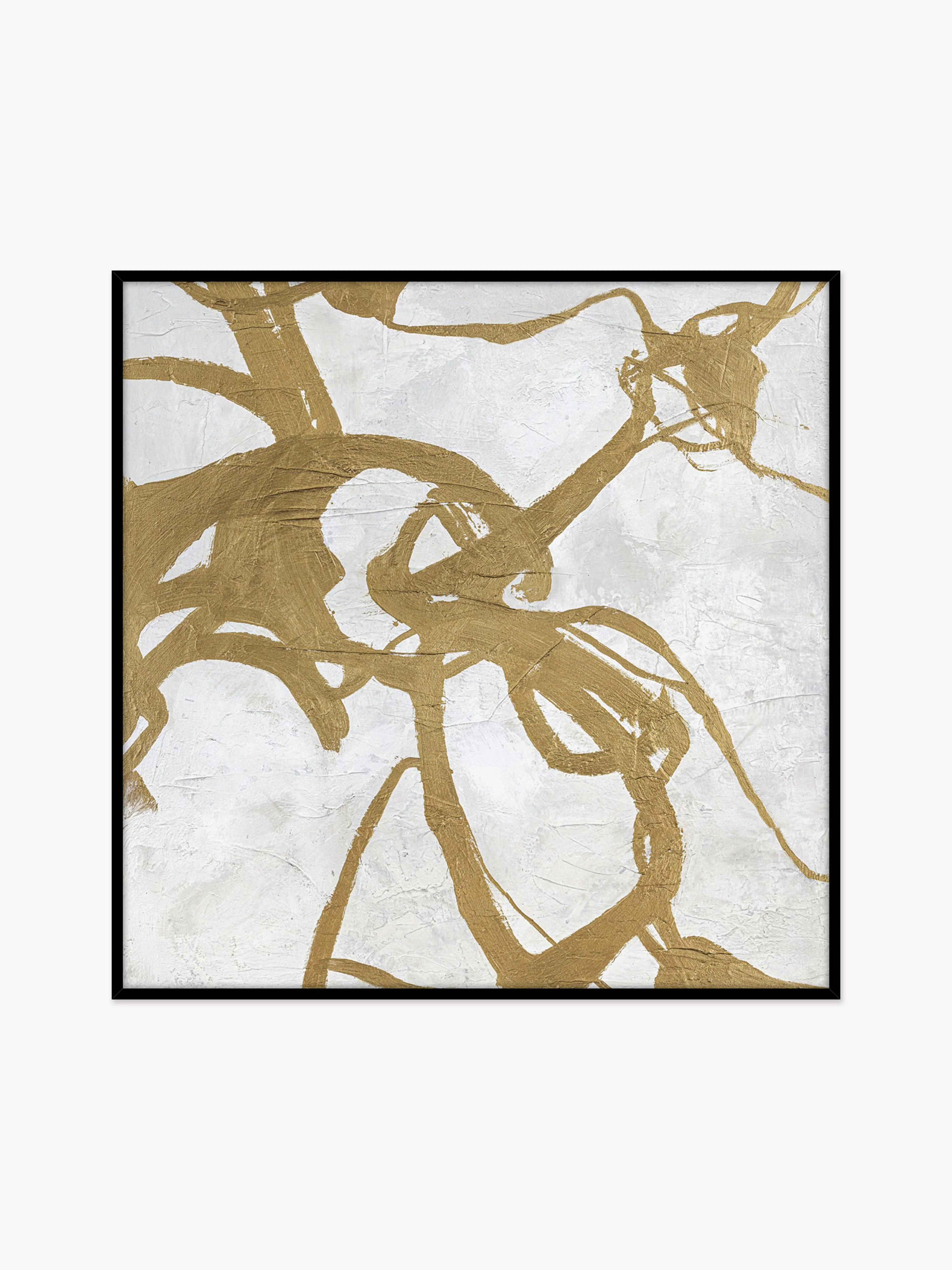 Handgemaltes Leinwandbild Goldplay mit Holzrahmen