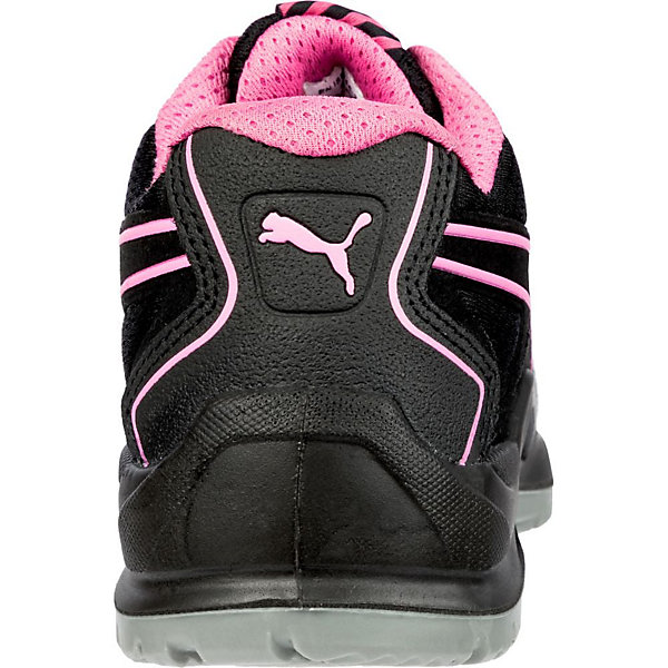 Chaussure de sécurité basse femme Puma Fuse Pink Low ESD S1P SRC Noir / Rose 37